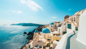 Vista isola Santorini