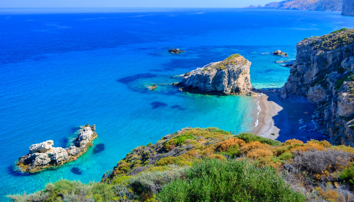 Kythira in Grecia: la spiaggia di Kaladi